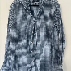 Charles Tyrwhitt Navy Gingham Button Down Shirt